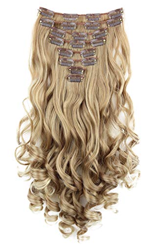PRETTYSHOP XL SET 7 piezas clip in extensions Las extensiones de cabello engrosamiento del pelo pedazo del pelo de fibras sintéticas resistentes al calor CE4-1