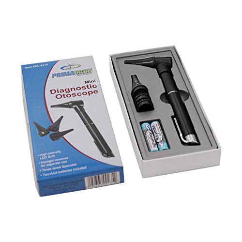 Primacare DL-4112 Mini Diagnostic Otoscope LED, Black by Primacare