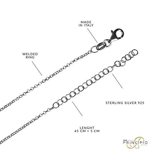 Principio® – Collar para mujer árbol de la Vida Plata 925 – Fabricado en Italia – joyas Chica Original ajustable con Bonita caja de regalo