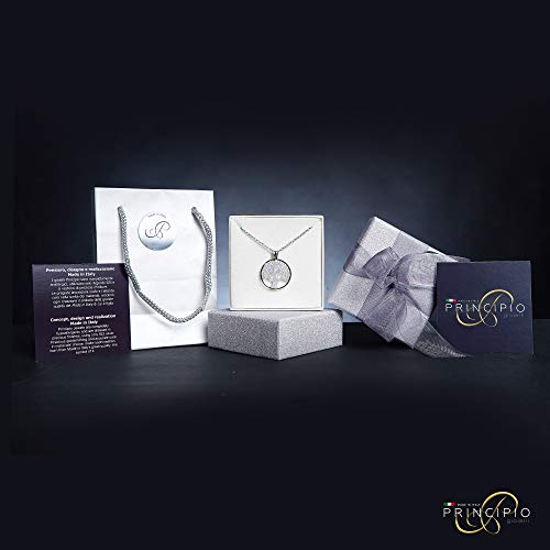 Principio® – Collar para mujer árbol de la Vida Plata 925 – Fabricado en Italia – joyas Chica Original ajustable con Bonita caja de regalo