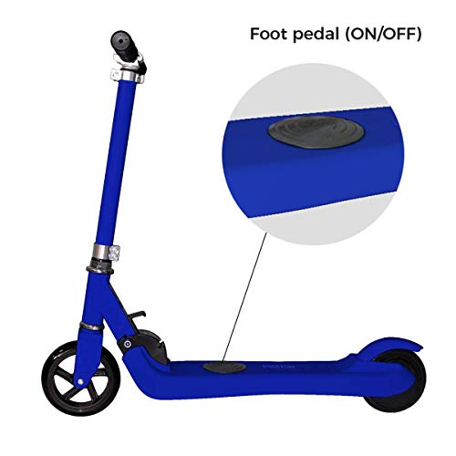 PRIXTON SCO500 - Patinete Electrico Plegable para Niño y Niña/Scooter Eléctrico Infantil Unisex, Velocidad máxima 6km/h, Autonomía 5 km, Aluminio de Alta Resistencia, Color Azul
