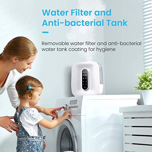Pro Breeze® Humidificador Ultrasónico de 5.6 litros. con Neblina Fría y Cálida, Pantalla LED, Sensor de Humedad, Temporizador, Apagado Automático y Salida de 360°