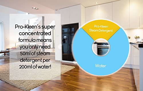 Pro-Kleen MY272 Detergente de vapor - Fragancia Ocean Fresh, Solución de limpieza de alto concentrado con suavizante de agua integrado - Apto para todas las máquinas de mopa eléctrica 5L, líquido