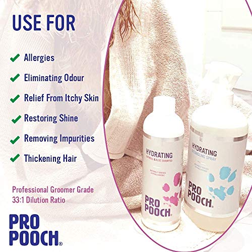 Pro Pooch El champu de Avena indicado para Pieles con picazón. Hipoalergénico y Sin Fragancia. Contiene harina de Avena coloidal, Aloe Vera y provitamina B5