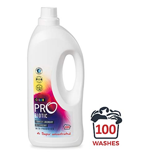 ProBiotic Detergente líquido para ropa | Jabón natural, orgánico y superconcentrado para lavado de ropa económico y ecológico | Poder de limpieza eficaz, fácil de usar | 100 lavados, 1,5 l