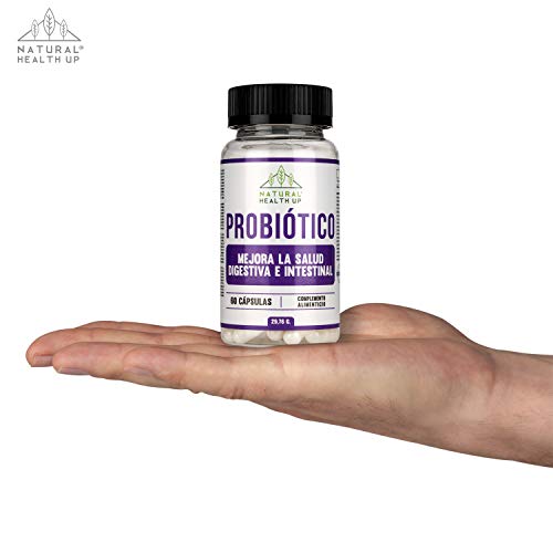 Probióticos con L. Acidophilus, L. Paracasei y B. Bifidum para mejorar la salud digestiva e intestinal – Ayuda contra problemas de colon irritable y estreñimiento - 7 cepas amplio espectro (60 Cáps.)