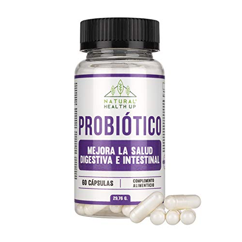 Probióticos con L. Acidophilus, L. Paracasei y B. Bifidum para mejorar la salud digestiva e intestinal – Ayuda contra problemas de colon irritable y estreñimiento - 7 cepas amplio espectro (60 Cáps.)