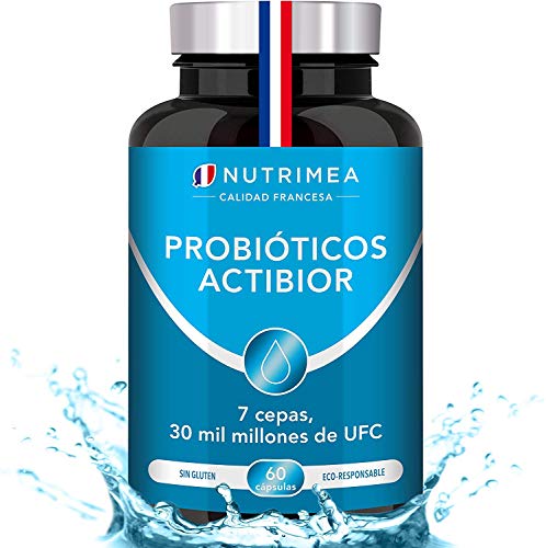 Probióticos y Prebióticos 30 Mil Millones de UFC 60 Cápsulas | 7 Cepas Lactobacilos y Bifidobacterias | Protege Flora Intestinal Mejora Sistema Inmunológico Candidiasis Colon Irritable Estreñimiento