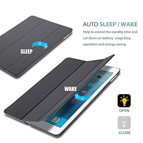 ProCase Funda 10,5” iPad Pro 2017/iPad Air 2019, Estuche Inteligente Ultra Delgada Ligera con Soporte Reverso Translúcido Esmerilado para iPad Air 3.ª Generación/iPad Pro 10.5 Pulgadas -Plomo