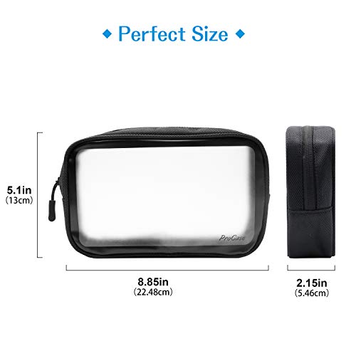 ProCase TSA Aprobado Neceser de Viaje, Bolsa Aseo de Transporte para Avión, Almacenamiento Transparente de Artículos Cuidados Líquidos Cremas y Cosméticos