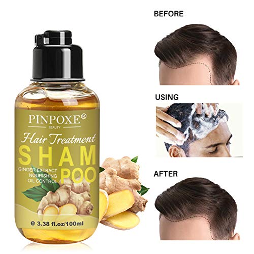 Profesional Champú, Repair Champú, Jengibre Champú, Hair Shampoo, para restaurar el cabello, Cabellos dañados y secos, Reduce la perdida de cabello y mantiene la densidad del cabello fino
