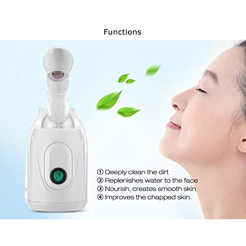 Profesional Vaporizador Facial Ozono de Vapor Facial Steamer para Repone la Nutrición y el Agua en la Cara, Profundamente Limpio Tez Juvenil