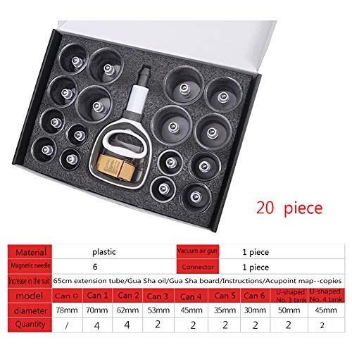 Professional Cupping Therapy Equipment Set, Tratamiento Ventosas Masaje, Terapia Biomagnética Tradicional China Cupping Set Tratamiento Caseras Para Celulitis Dolor De Espalda Bajar De Peso ,18piece
