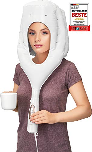 ProfiCare HTH 3003 - Secador de casco iónico, 2 niveles de velocidad y temperatura, 400 W, color blanco