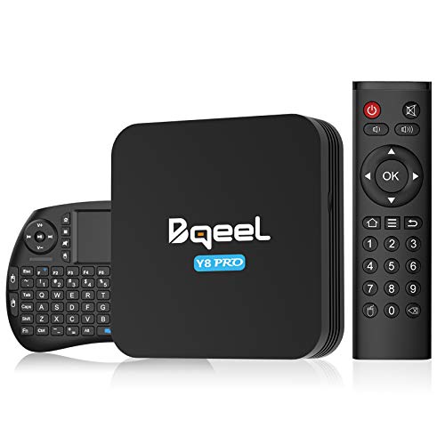 【Promoción】 Android TV Box - Bqeel Android 9.0 TV Box 【4GB+32GB】 con Mini Teclado Amlogic S905X3 64-bit Quad Core con Dual-WiFi 2.4GHz/5GHz,BT 4.0, 8K*4K UHD H.265, USB 3.0 Smart TV Box