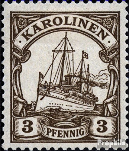 Prophila Collection Carolinas (alemán.Colonia) Michel.-No..: 7 1901 Barco yate del Emperador Hohenzollern (Sellos para los coleccionistas) Marinero