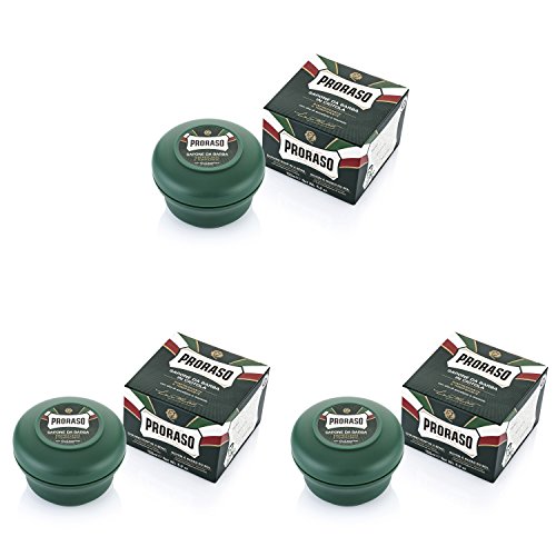 Proraso Jabón Para Afeitado cuenco Triple Pack Selección - 3 x 150ml cuenco/jar/pot - 3 x Verde