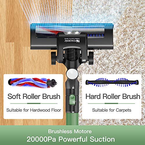 proscenic Novedad de 2020 P8 MAX Aspiradora sin Cable Potente 20kPa,Motor sin escobillas, de Mano 2 en 1 con Varios Accesorios,batería Ion-Litio extraíble y Recargable 35 mins autonomía