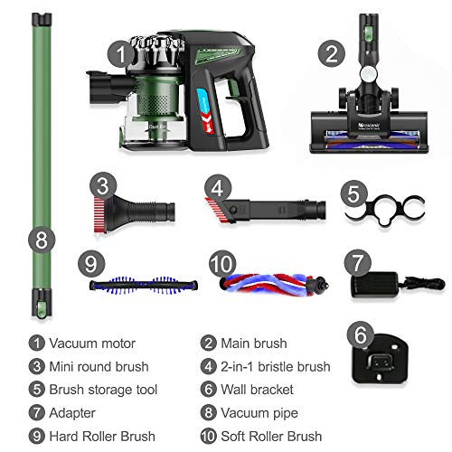 proscenic Novedad de 2020 P8 MAX Aspiradora sin Cable Potente 20kPa,Motor sin escobillas, de Mano 2 en 1 con Varios Accesorios,batería Ion-Litio extraíble y Recargable 35 mins autonomía