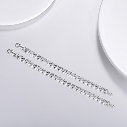 PROSTEEL 9mm Pulsera Hombre de Cadena Cubana de Acero Inoxidable 19cm