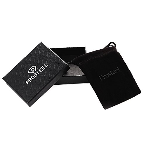 PROSTEEL 9mm Pulsera Hombre de Cadena Cubana de Acero Inoxidable 19cm