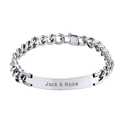 PROSTEEL Pulsera de Las Mujeres de los Hombres de la identificación médica de la Alarma Redonda del Pulsera Pendiente Plata,Grabado Libre