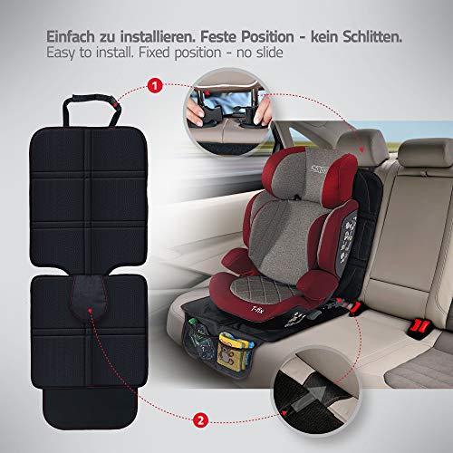 Protector Asiento Coche Silla Bebe Grand et isofix Antideslizante Tamaño; Color Negro