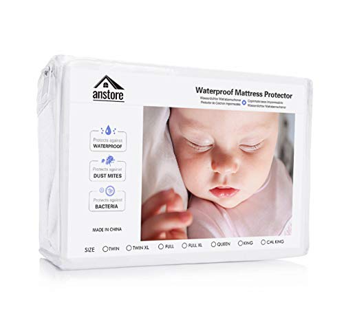 Protector de Colchón Impermeable para Cuna de Rizo Cubre Colchón Transpirable Blanco Funda Colchón (60x120x15cm)