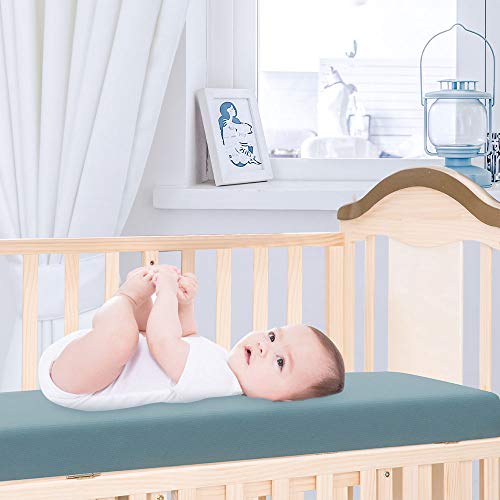 Protector de Colchón para Cuna 2 Piezas 70×140 cm Sábanas cuna Cubre Colchon Transpirable Colcha de Bebé Cubrecolchones Cubre Colchon de YOOFOSS