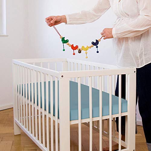 Protector de Colchón para Cuna 2 Piezas 70×140 cm Sábanas cuna Cubre Colchon Transpirable Colcha de Bebé Cubrecolchones Cubre Colchon de YOOFOSS