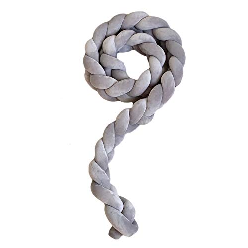 Protector de cuna Parachoques bebe Cojín cilíndrico Chichonera para proteger Bebe Reductor cuna Cojín Trenzado Nido bebe Cuna nido Decorar Cuna Hogar Nido colecho