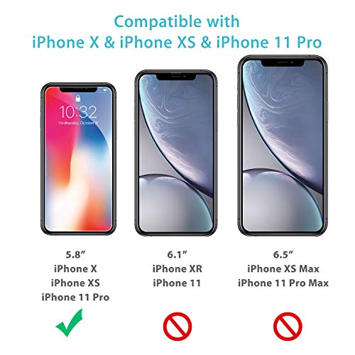 Protector Pantalla iPhone XS/X Syncwire - [Pack de 3, Diseño de Protección Total Compatible con Face ID] Cristal Templado HD con Dureza 9H para iPhone X/XS/10/10S [Anti-Burbujas, Fácil Instalación]