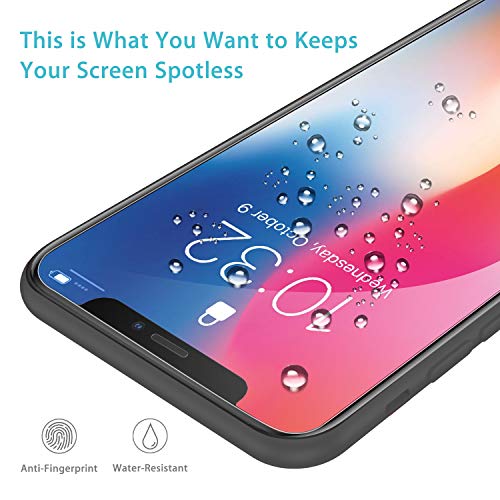 Protector Pantalla iPhone XS/X Syncwire - [Pack de 3, Diseño de Protección Total Compatible con Face ID] Cristal Templado HD con Dureza 9H para iPhone X/XS/10/10S [Anti-Burbujas, Fácil Instalación]