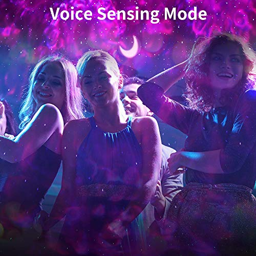 Proyector Estrellas, Lampara Estrellas Proyector 4 in 1 Nocturnas de Nebulosa Giratorio de Música con de Voz Control Bluetooth y Temporizador Luz de Noche Infantil, Luna Lámpara Proyector Niños Regalo