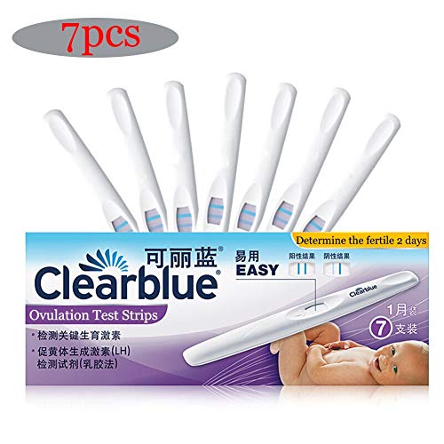 Pruebas de Ovulación, 7 Palos x Test de ovulación, Palillos de Fertilidad de Prueba Predictor Sensible, Lleno de Aluminio Independiente Bolsas