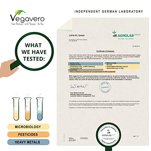 Psyllium Orgánico Vegavero® | 3000 mg | Testado en Laboratorio | Saciante Apetito + Limpieza Intestinal + Laxante Natural | 180 Cápsulas | Sin Aditivos | Plantago Ovata | Psyllium Husk