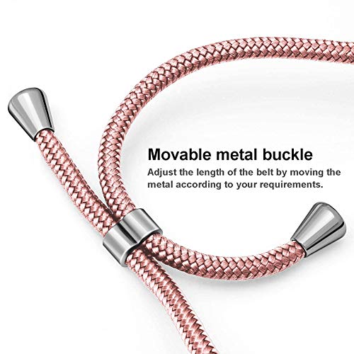 Ptny Case Funda Colgante movil con Cuerda para Colgar Samsung Galaxy A5 2017 Carcasa Correa Transparente de TPU con Cordon para Llevar en el Cuello con Ajustable Collar Cadena Cordón en Oro Rosa