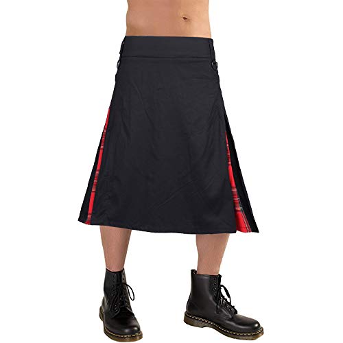 Puimentiua Falda Escocesa para Hombre Kilt Tradicional Escocés de Cuadros Escoceses