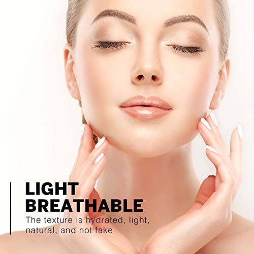 Pulchrie Base de maquillaje, base líquida que cambia de color, oculta arrugas y líneas, crema BB, cubriendo imperfecciones cubierta completa de base líquida - marfil