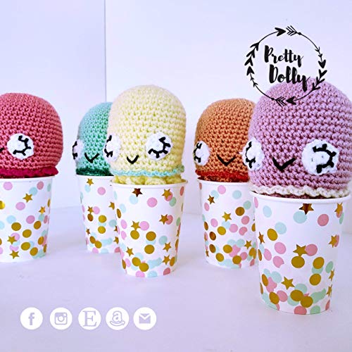 PULPO AMIGURUMI DE GANCHILLO PARA BEBÉ- MUÑECO DE CROCHET PARA RECIÉN NACIDO- REGALO PARA BABYSHOWER- PRETTY DOLLY