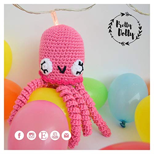 PULPO AMIGURUMI DE GANCHILLO PARA BEBÉ- MUÑECO DE CROCHET PARA RECIÉN NACIDO- REGALO PARA BABYSHOWER- PRETTY DOLLY
