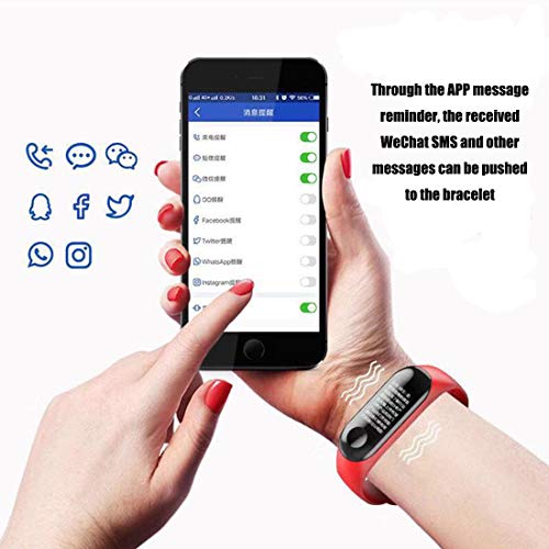 Pulsera Actividad Monitores de Sueño Impermeable Reloj Inteligente Pantalla Pulsómetro Fitness Tracker Smartwatch con Cronómetros para ios Android Negro