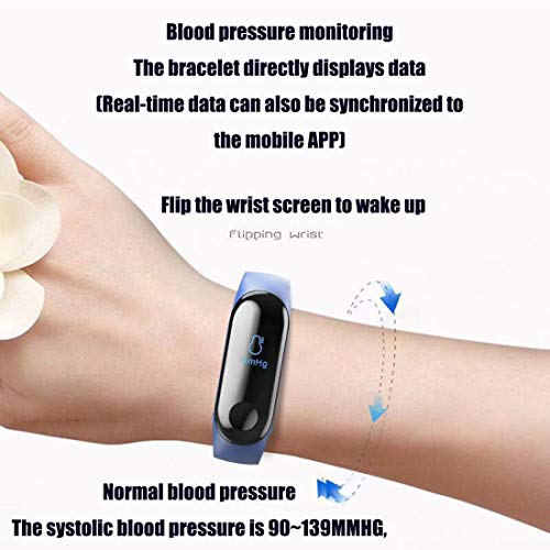 Pulsera Actividad Monitores de Sueño Impermeable Reloj Inteligente Pantalla Pulsómetro Fitness Tracker Smartwatch con Cronómetros para ios Android Negro