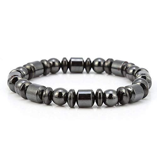 Pulsera magnética, unisex elegante pérdida de peso pulsera de piedra negro pulsera de atención médica mujeres hombres regalos para padres amigos
