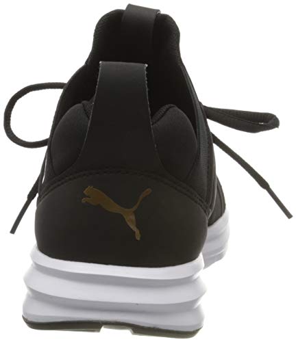 PUMA Enzo Edge Mesh WN'S, Zapatillas para Correr de Carretera para Mujer, Negro Black/Gold, 38.5 EU