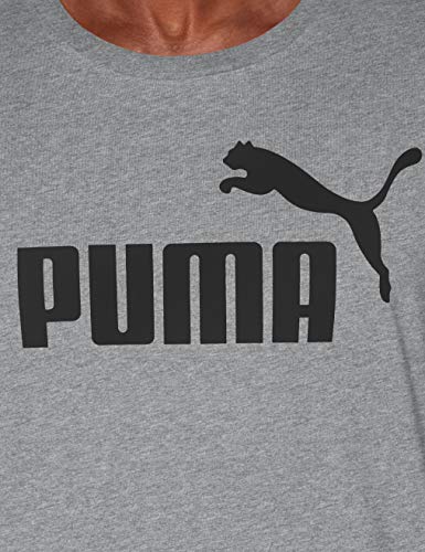 Puma Essentials LG T Camiseta de Manga Corta, Hombre, Gris (Medium Gray Heather), L