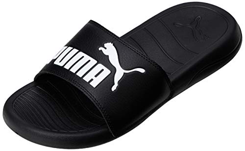 PUMA Popcat 20, Sandalias deslizantes Unisex Adulto, Negro Black White, 42 EU