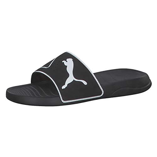 PUMA Popcat 20 TS, Sandalias deslizantes Unisex-Adulto, Negro Black White, 39 EU