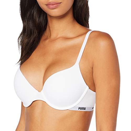 Puma Push-up Bra 1p Ecom Sujetador con Aros para Mujer, Blanco (White 300), 90C (Talla Fabricante :75C)