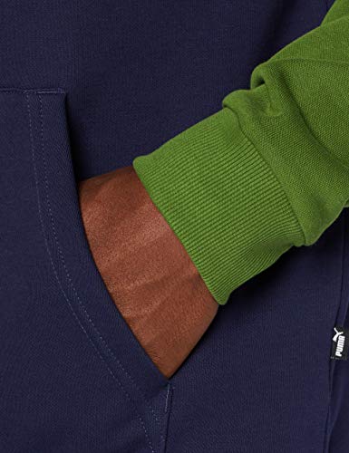 PUMA Rebel Block Hoody FL Sudadera, Hombre, Peacoat, M